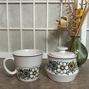 Vintage Noritake “Tressa” Cup and Sugar Bowl